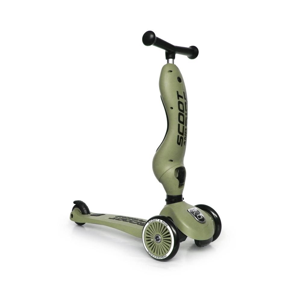 Scoot_&_Ride_Highwaykick_1_toddler_scooter_in_Olive_green