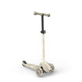 Beige scooter with a black handlebar on a white background