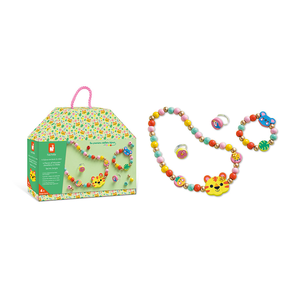 4 Pieces of wooden Jewellery Secret Jungle - Binky