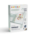 Kidywolf Kibydraw 'Food Around the World' light pad with drawings for trace, shown in its retail packaging box on a clean white background.