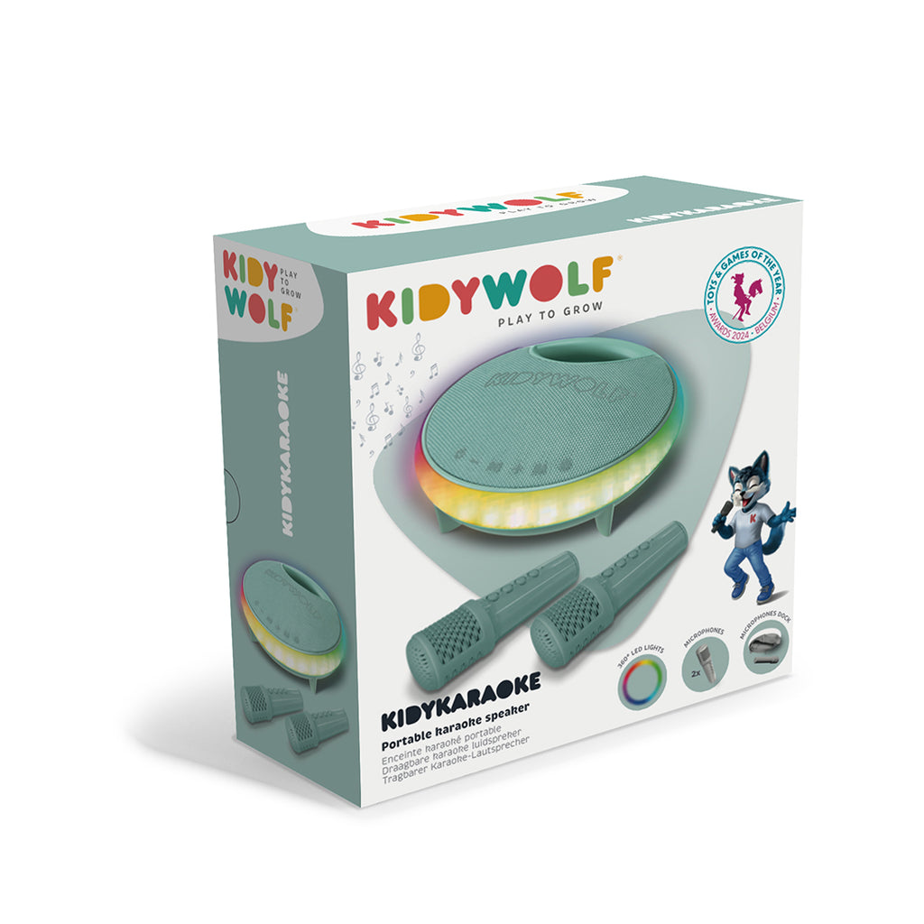 Kidywolf KIDYKARAOKE Portable Karaoke Speaker with Wireless Microphones
