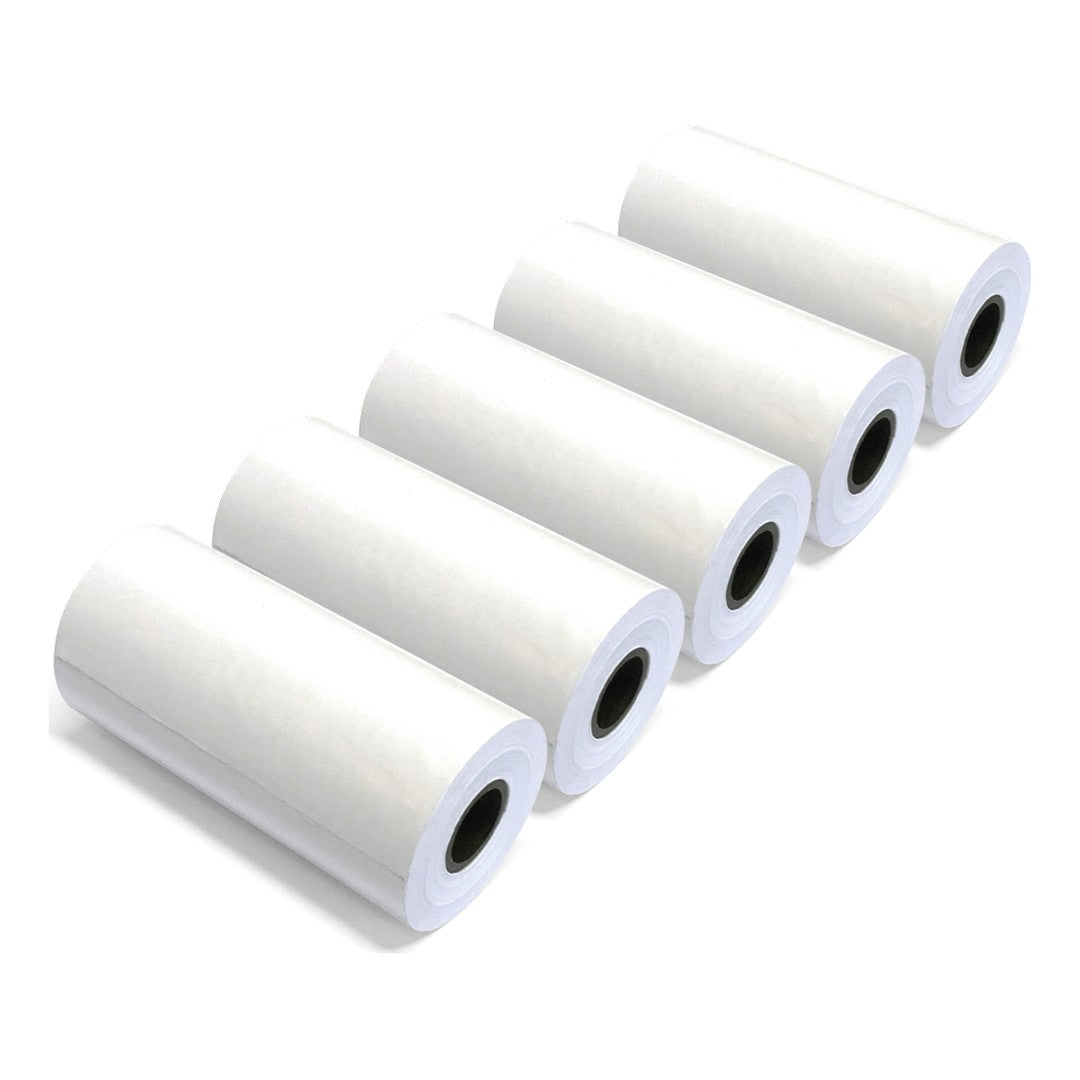 Five white Kidywolf KIDYROLL paper refill rolls lined up on a white background