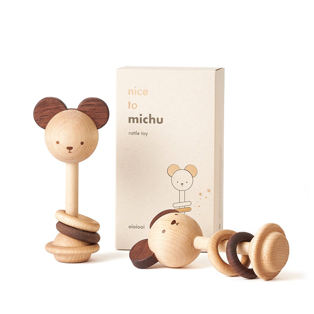 Nice to Michu Baby Rattle - Binky