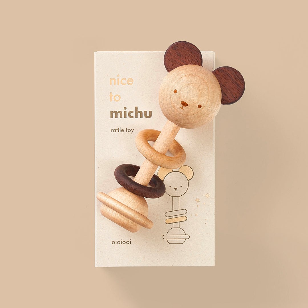 Nice to Michu Baby Rattle - Binky