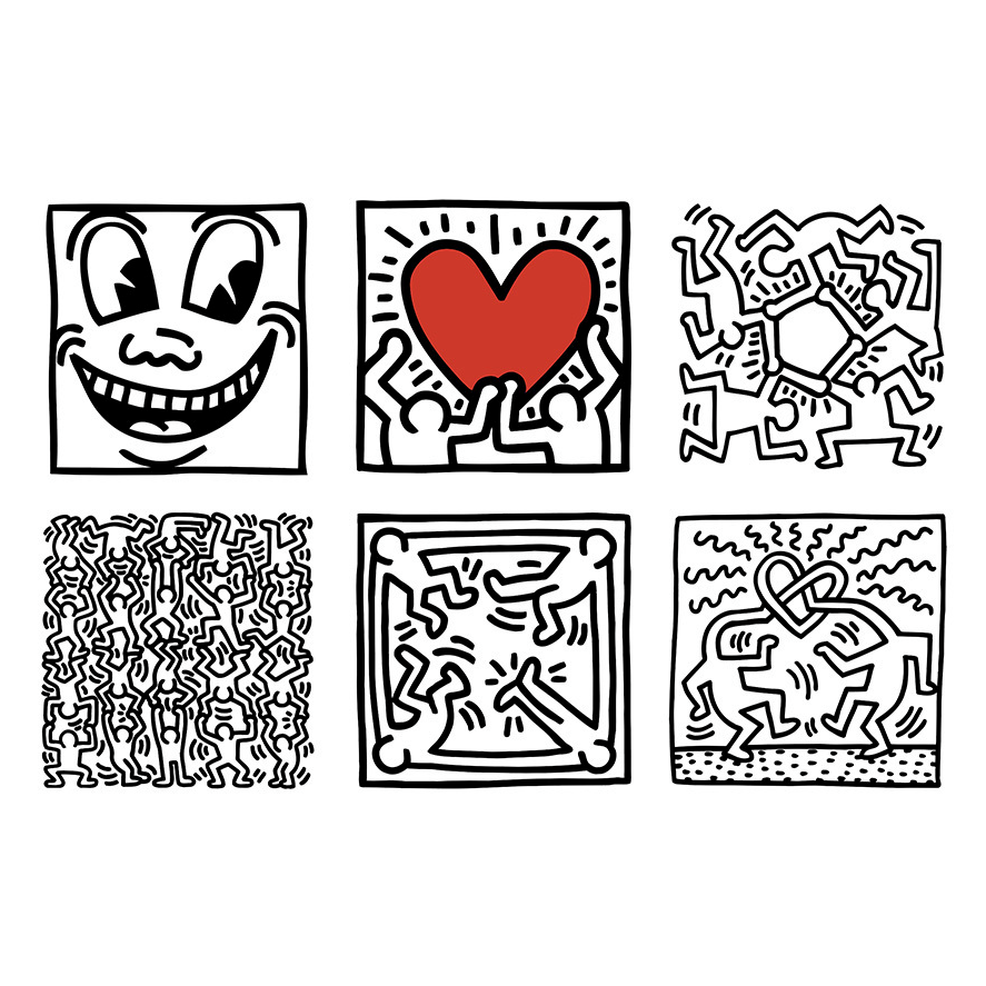 Keith Haring - Wooden Cubes - Binky