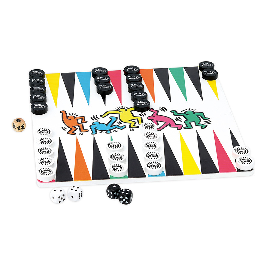 Keith Haring - 2 in 1 Backgammon & Draughts set - Binky