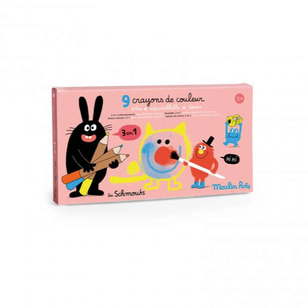 3-in-1 colouring pencils Les Schmouks - Binky
