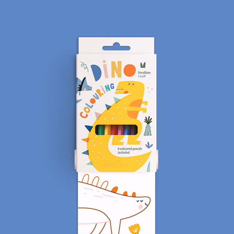 Dinosaur colouring scroll - Binky