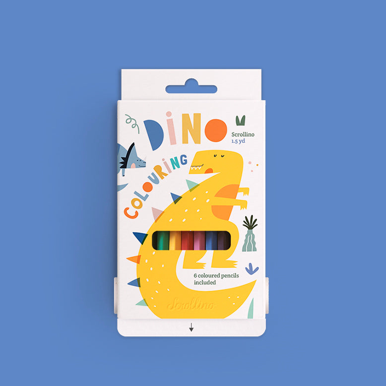 Dinosaur colouring scroll - Binky