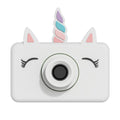 Unicorn-themed camera with a white background