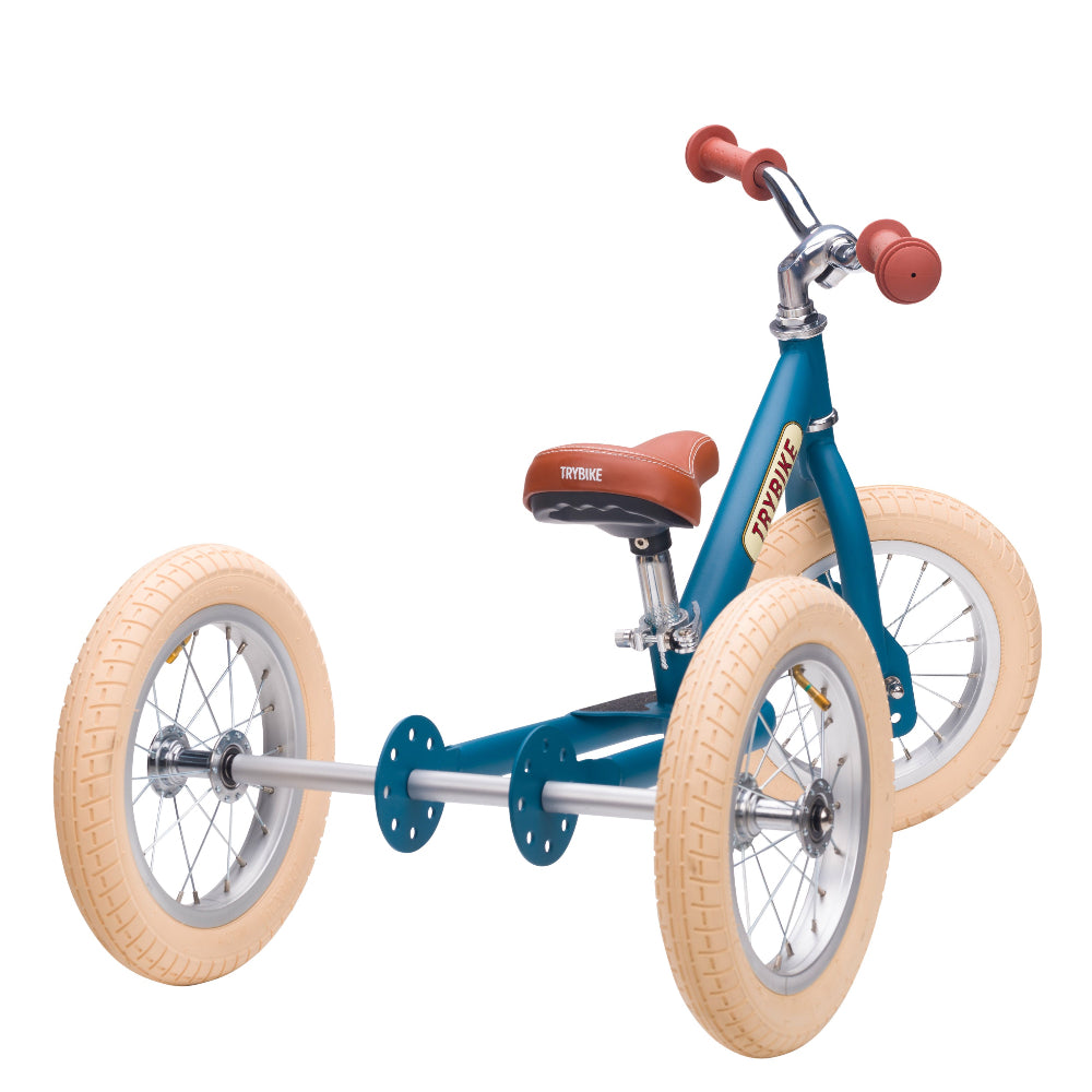 Trybike - Steel 2 In 1 Balance Trike - Vintage Blue - Binky