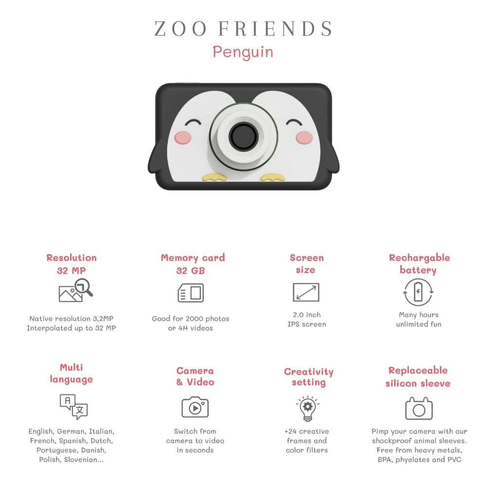 ZooFamily Zoo Friends Penguin Kids Camera