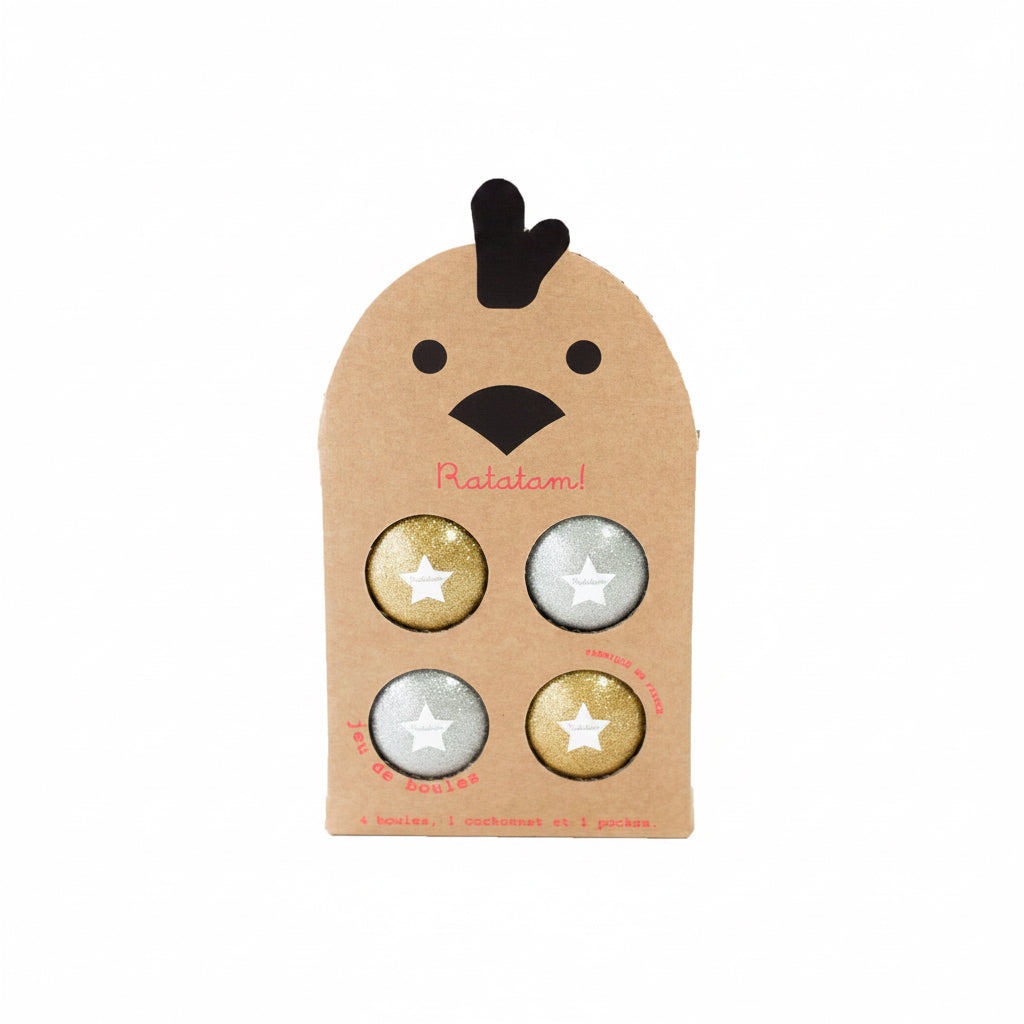 Gold & Silver Glitter Pétanque Set