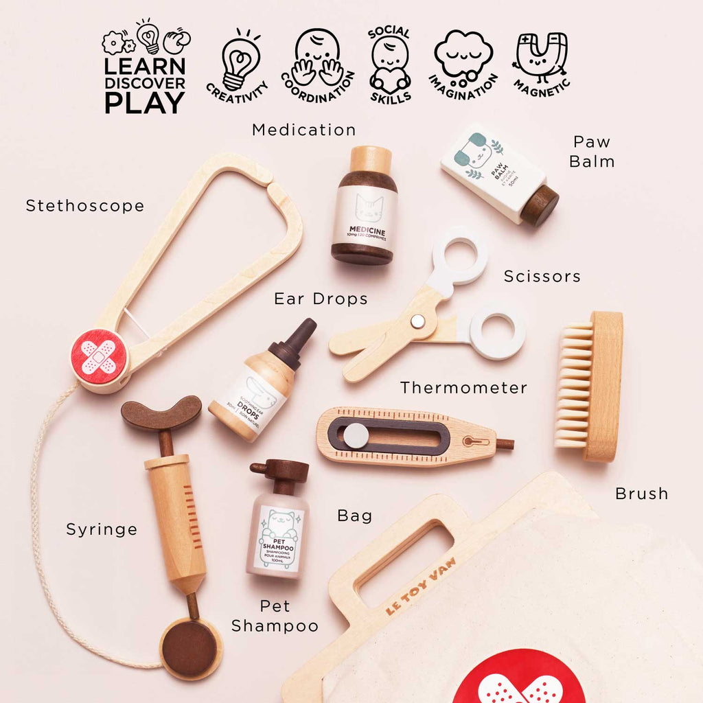 Le Toy Van Wooden Animal Vet Set