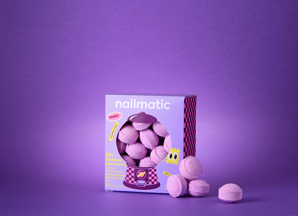 Nailmatic Mini Effervescent Bath Bombs – Berry Bloom