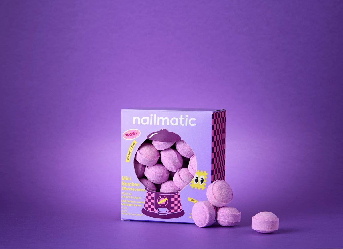 Nailmatic Mini Effervescent Bath Bombs – Berry Bloom
