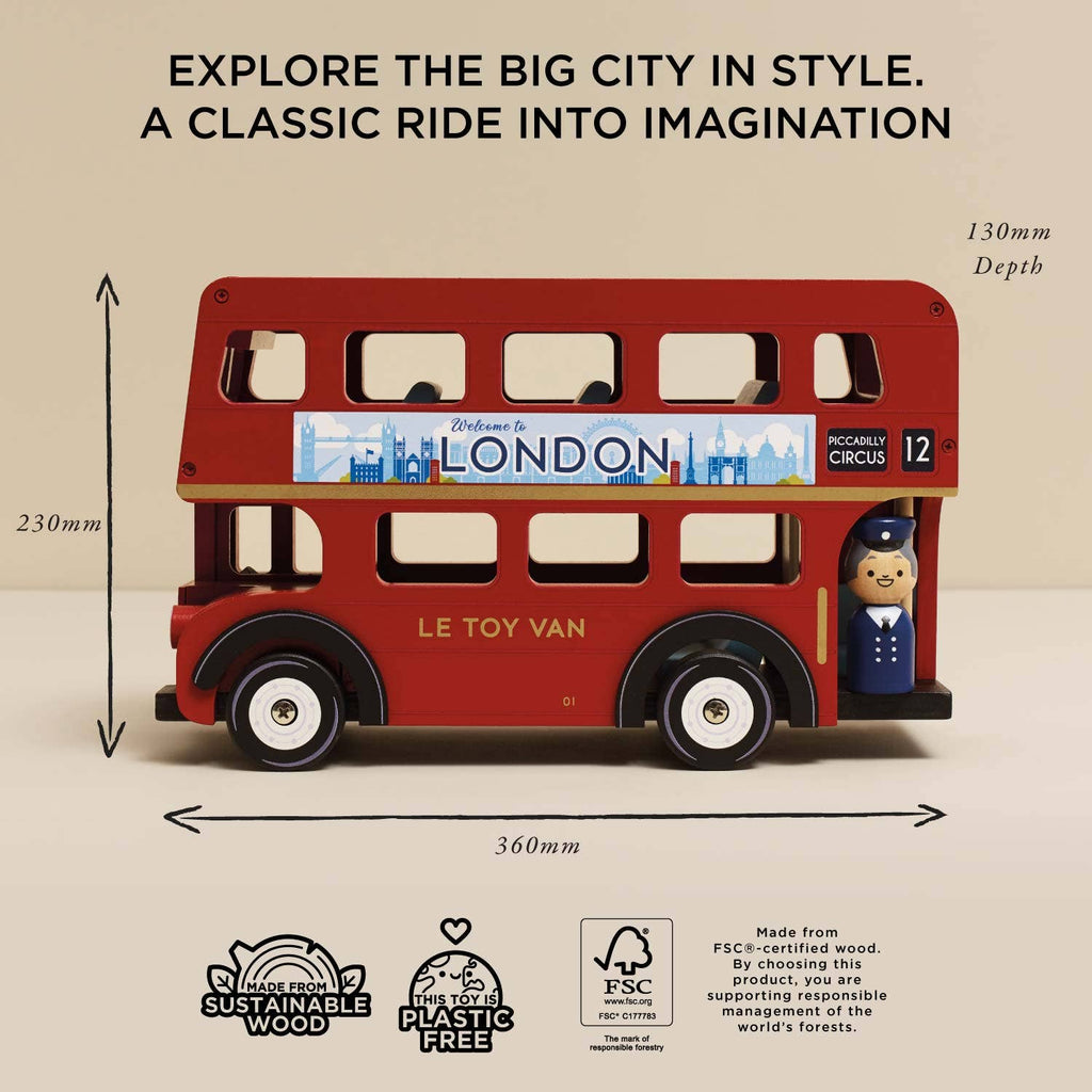 Le Toy Van Wooden London Bus