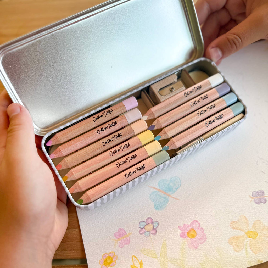 Cotton Twist Pastel Mix Watercolour Pencils Set