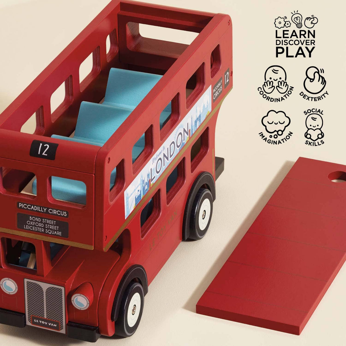 Le Toy Van Wooden London Bus