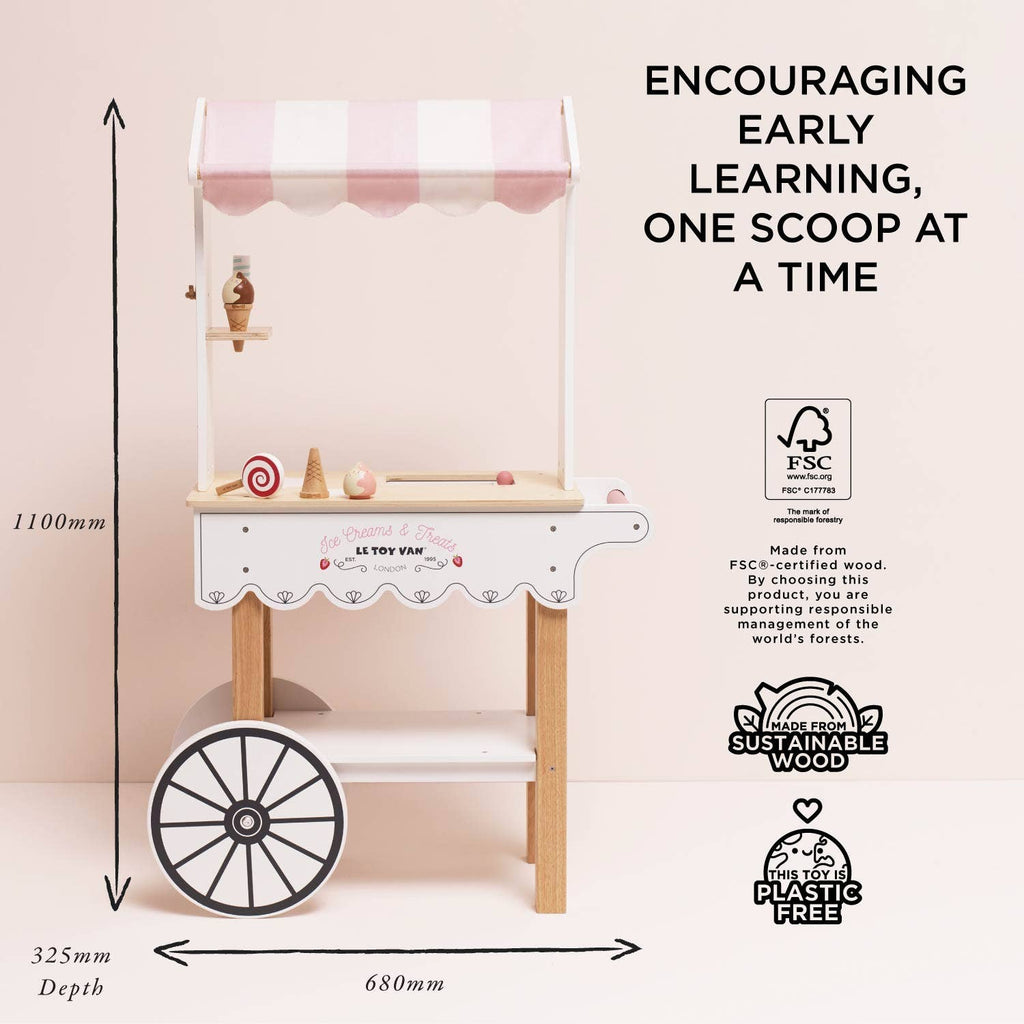 Le Toy Van Ice Cream Trolley Market Stall