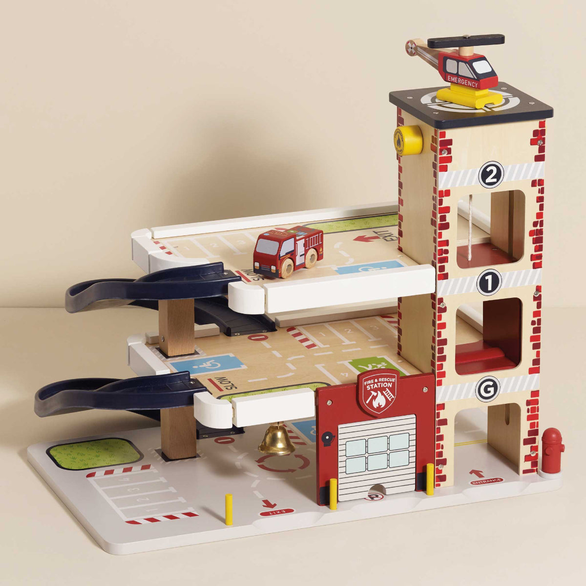 Le Toy Van - Fire & Rescue Wooden Garage