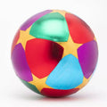 Colorful ball with geometric patterns on a white background