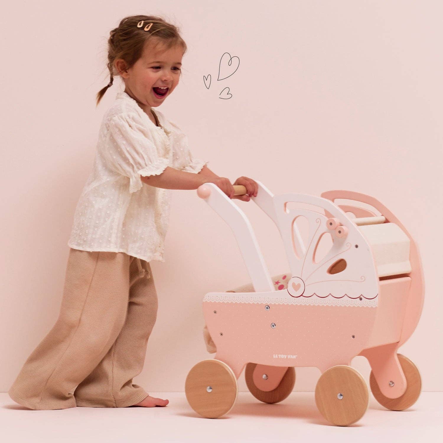 Le Toy Van - Retro Wooden Doll Pram