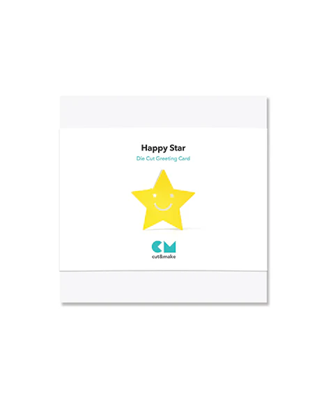 Cut & Make Happy Star card - Binky