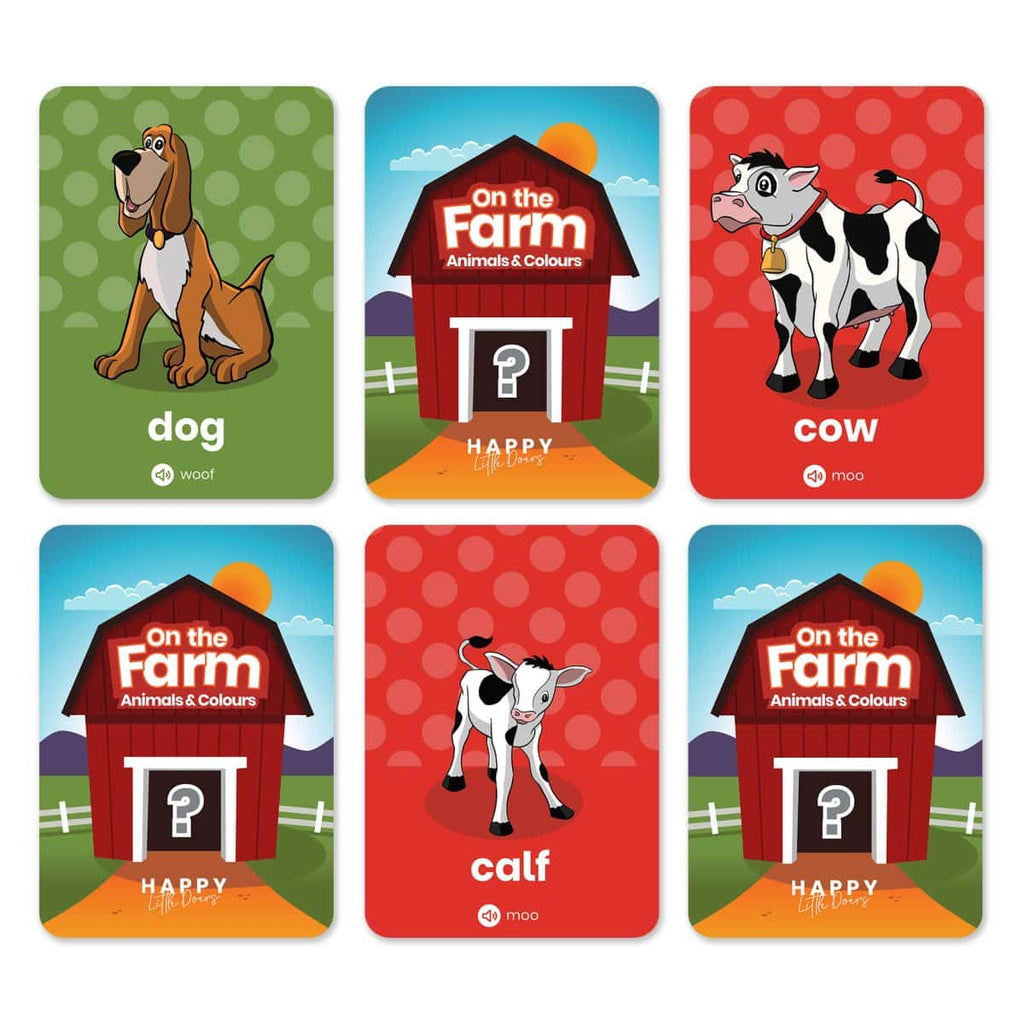 On the Farm - Colour & Farm Animal Flashcards - Binky