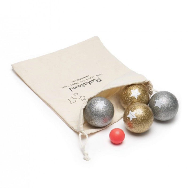 Gold & Silver Glitter Pétanque Set