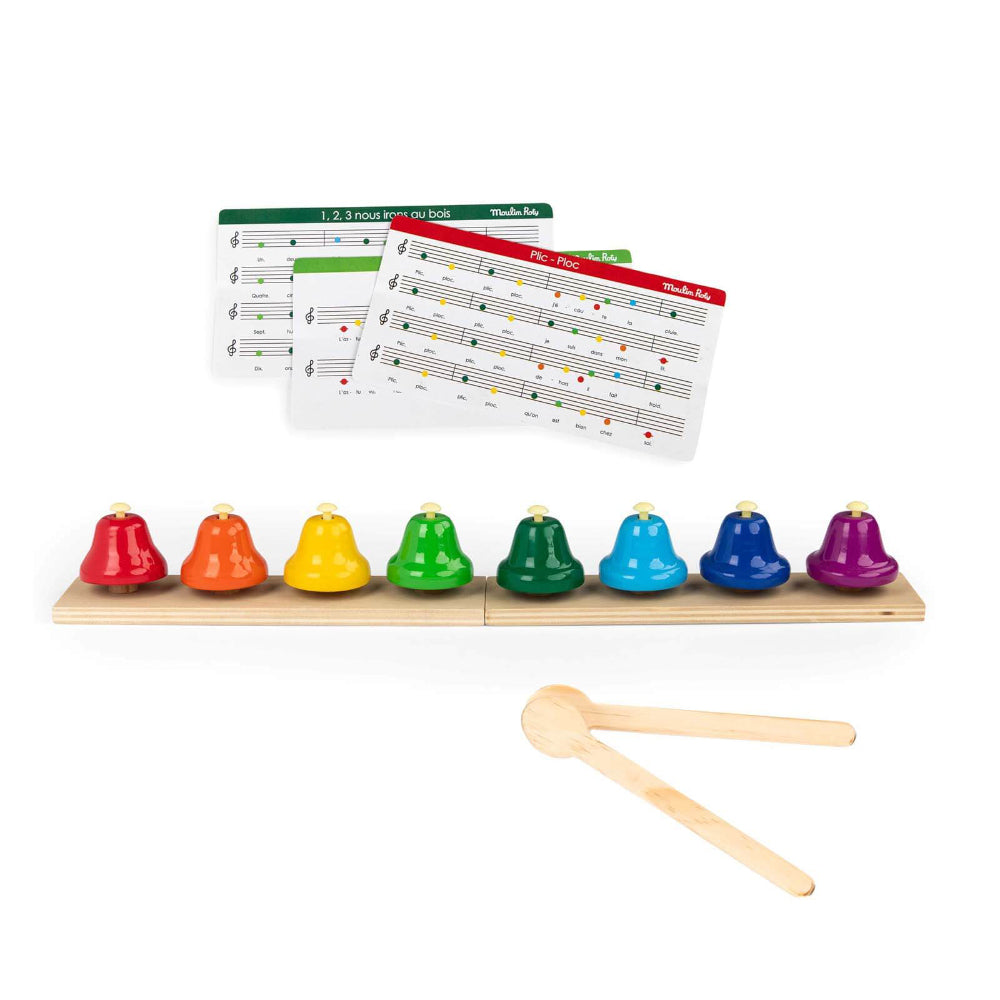 Moulin Roty 8 musical bells Les Popipop