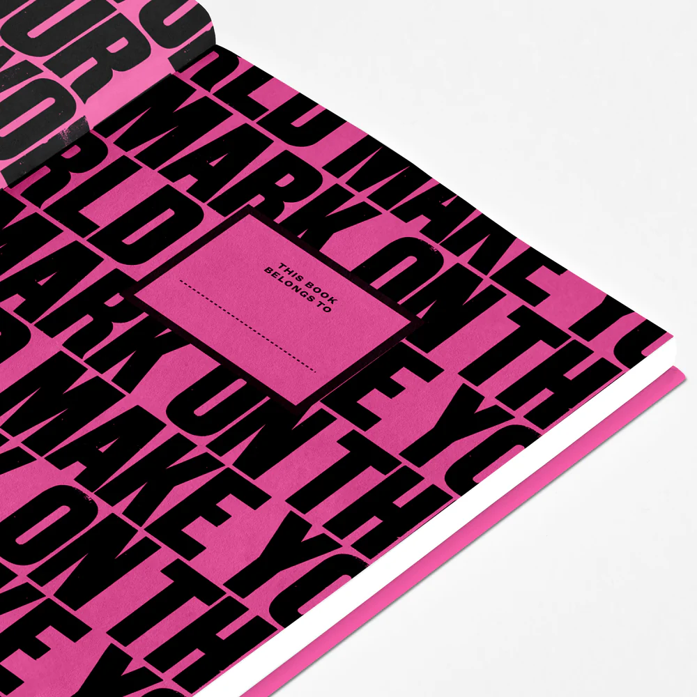 Make Your Mark on the World A5 Plain Notebook - Binky