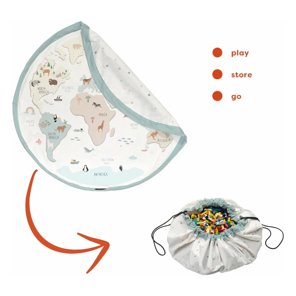 Play and Go Noomad Game Bag / Mat - World Map