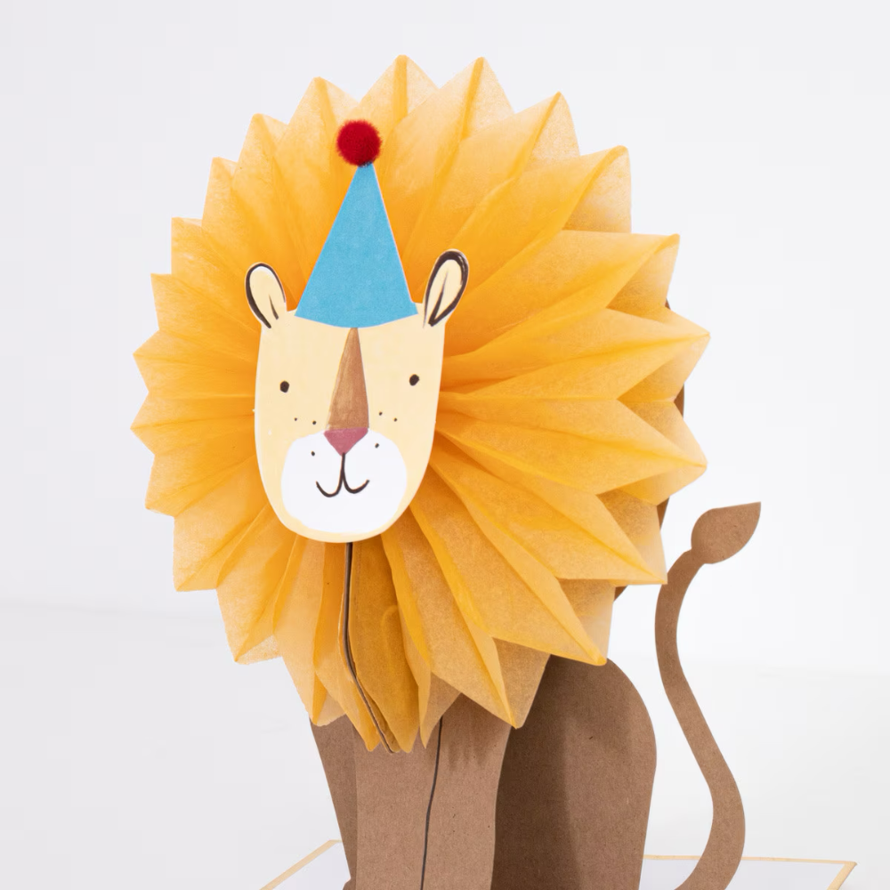 Meri Meri Honeycomb Lion Blank Card - Binky