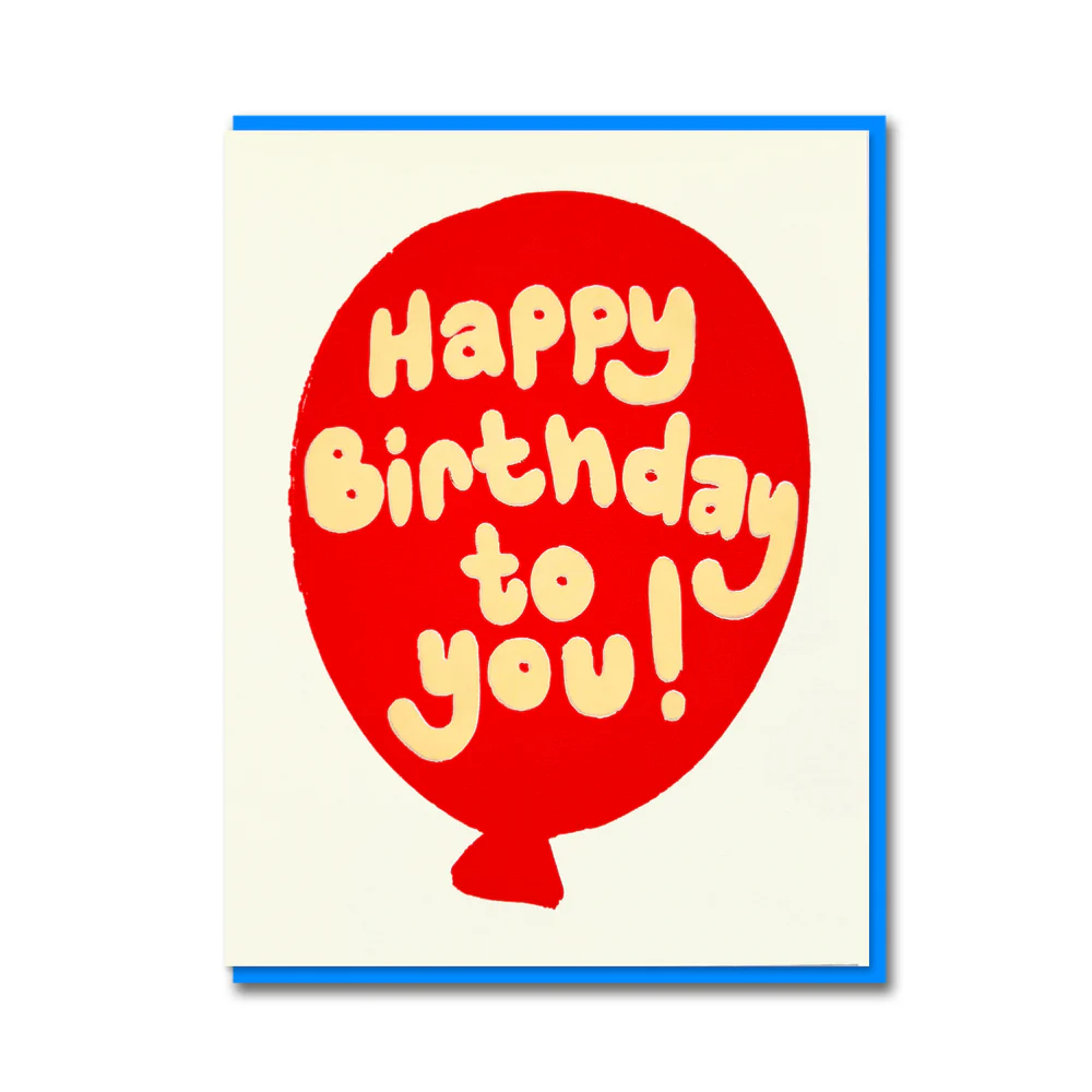 1973 Joyful Red Balloon Birthday card - Binky