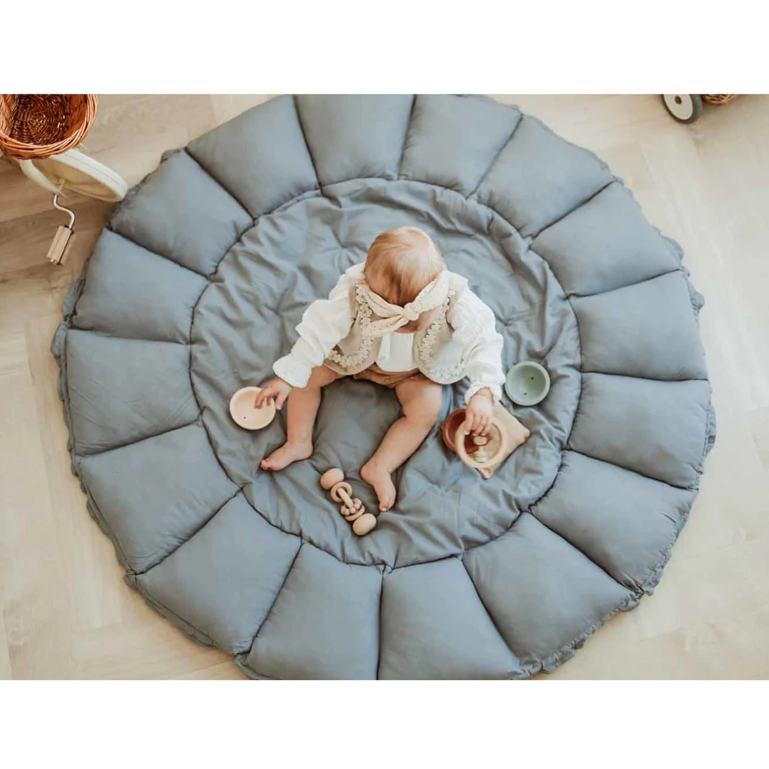 Play & Go Coco Organic Play Mat - Dusty Blue