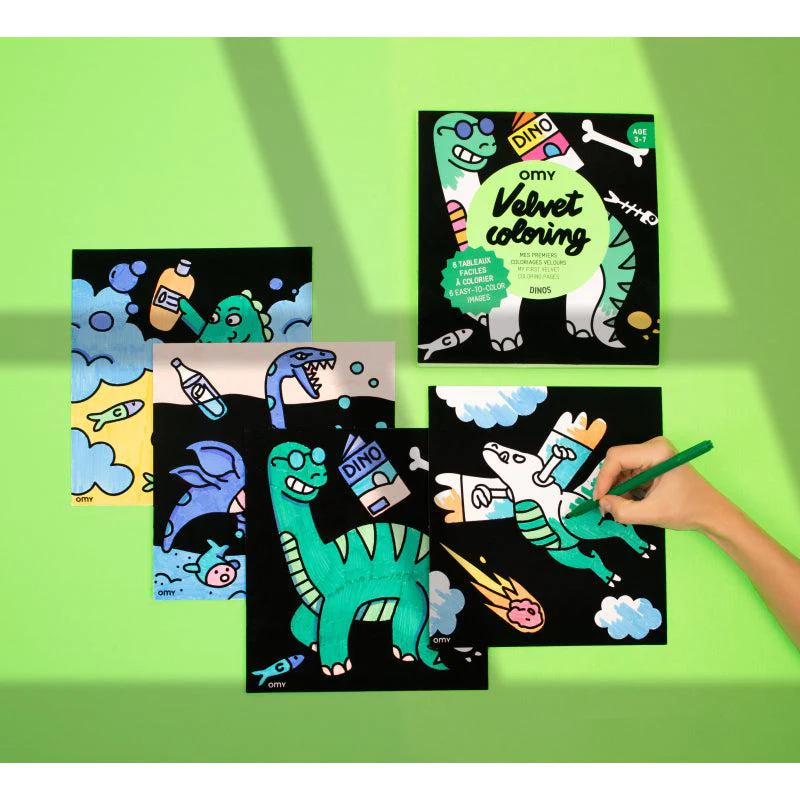 Velvet Colouring set  - Dino - Binky