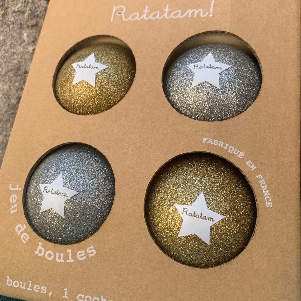 Gold & Silver Glitter Pétanque Set