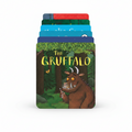 Children's book titled 'The Gruffalo' with a cartoon gruffalo character in a forest setting.