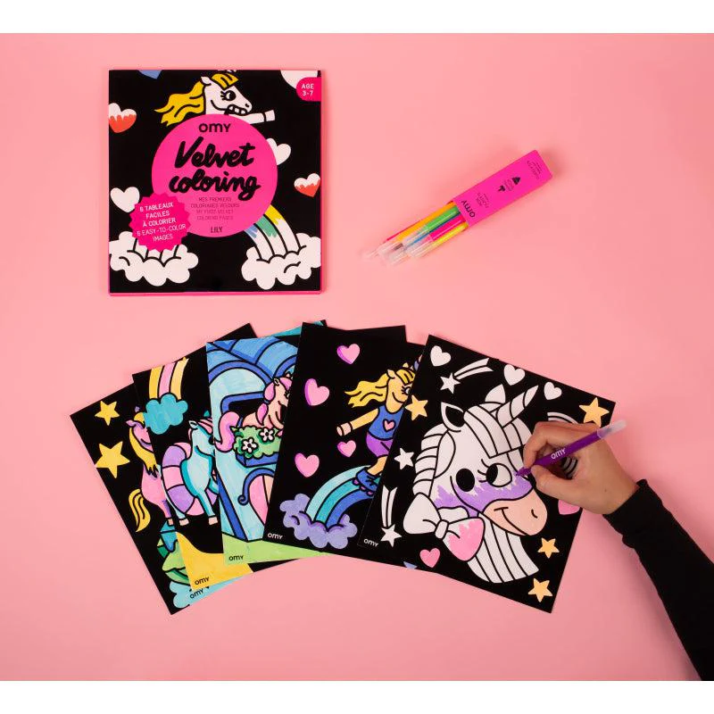 Velvet Colouring set  - Lily - Binky