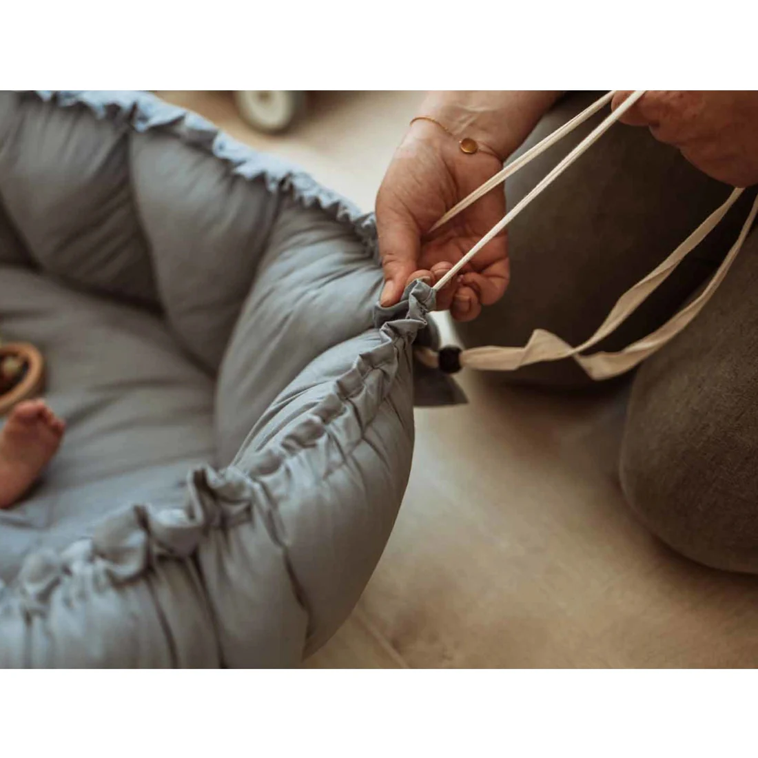 Play & Go Coco Organic Play Mat - Dusty Blue