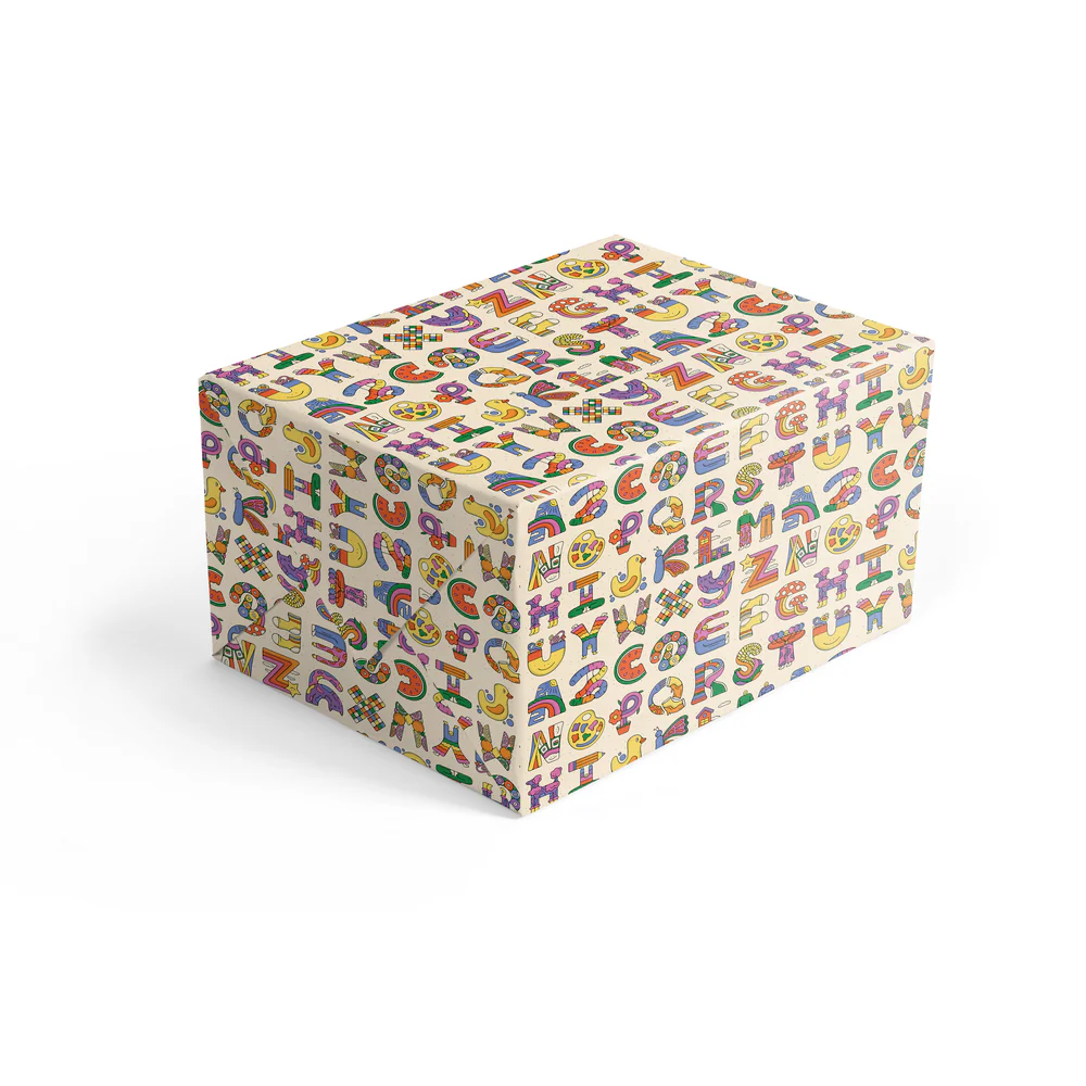 Alphabet Wrap 3 x Sheets on a Roll - Binky