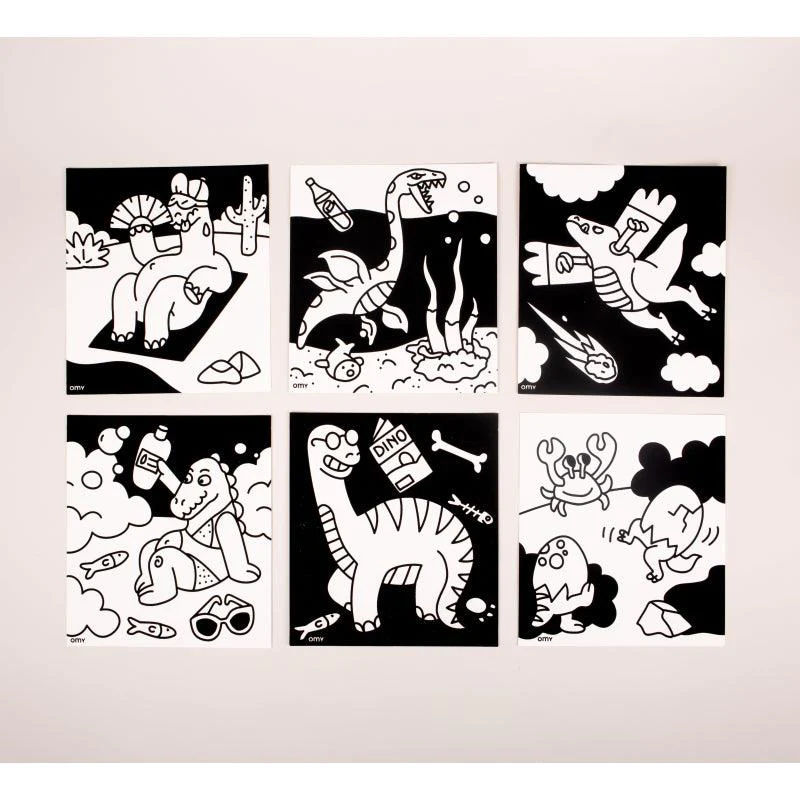 Velvet Colouring set  - Dino - Binky