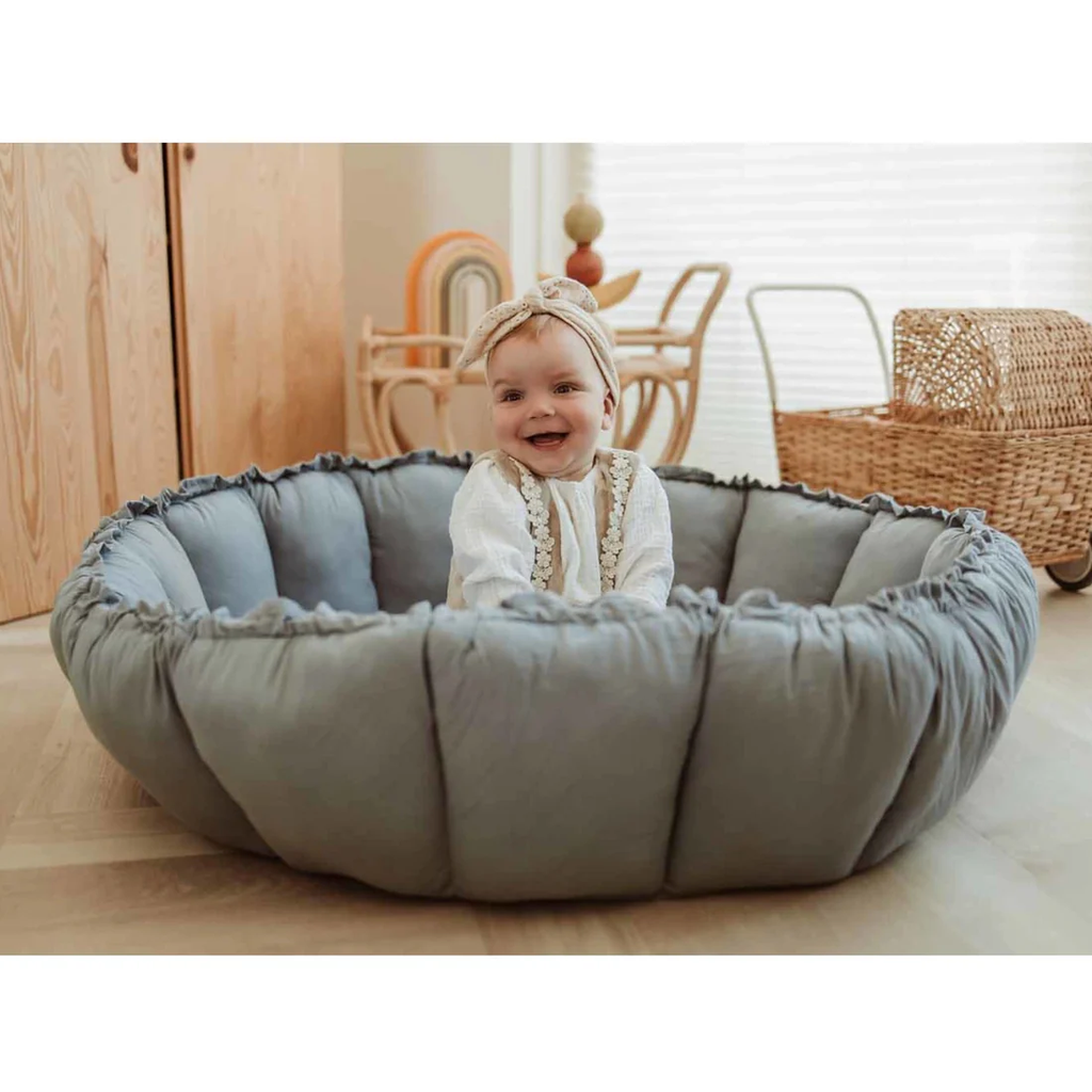 Play & Go Coco Organic Play Mat - Dusty Blue