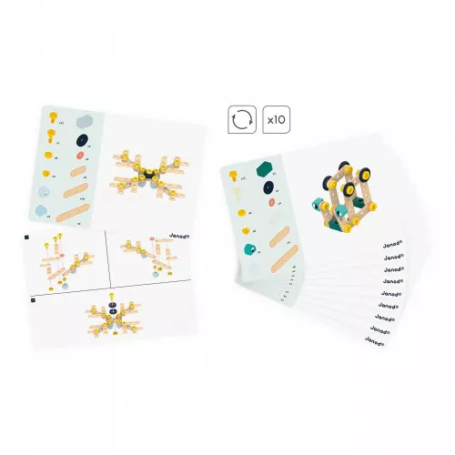 Janod Brico kids DIY barrel - 100 pieces - Binky