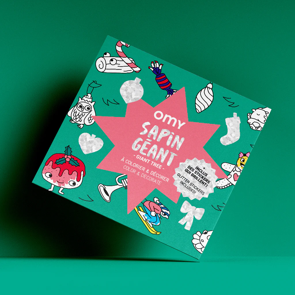 Giant Christmas tree poster with stickers - Binky