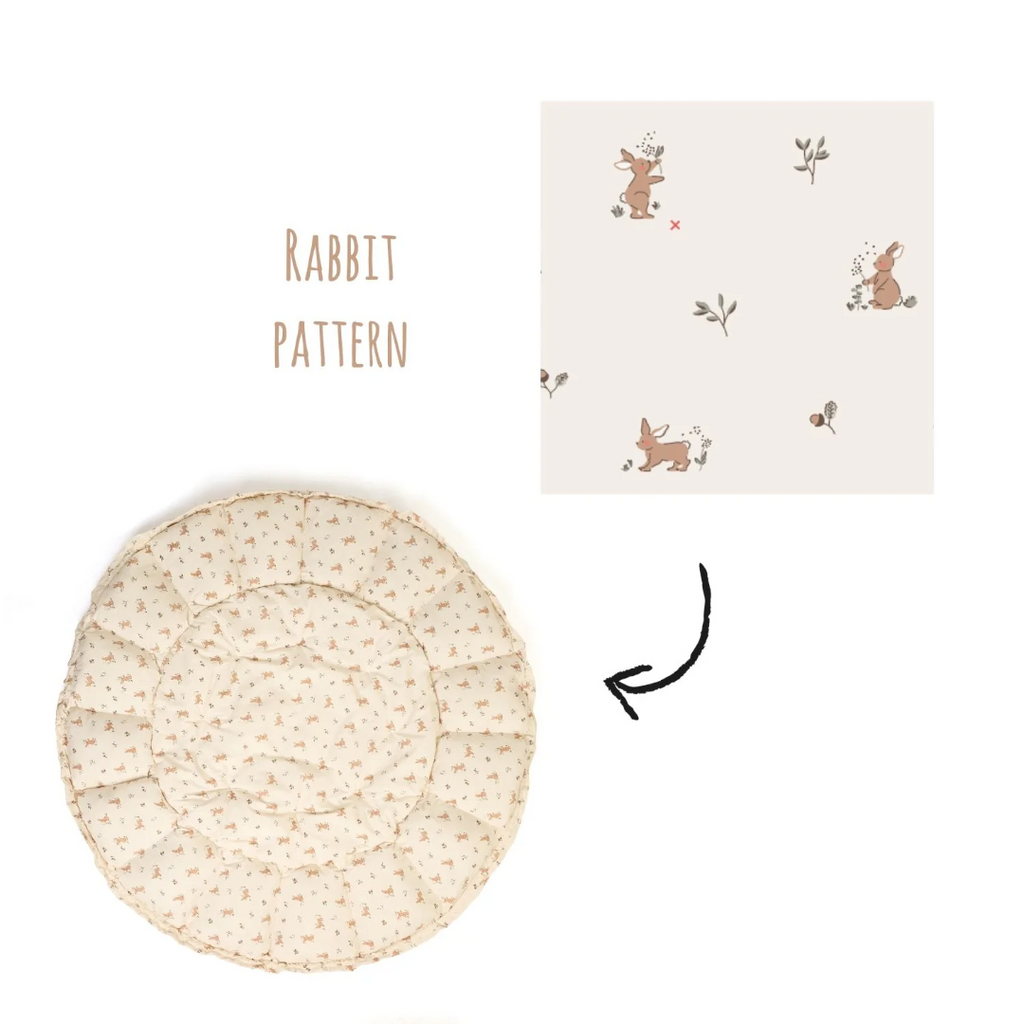 Pink Rabbit Play Mat Coco Baby Quilted Play Mat - Rabbit – Binky