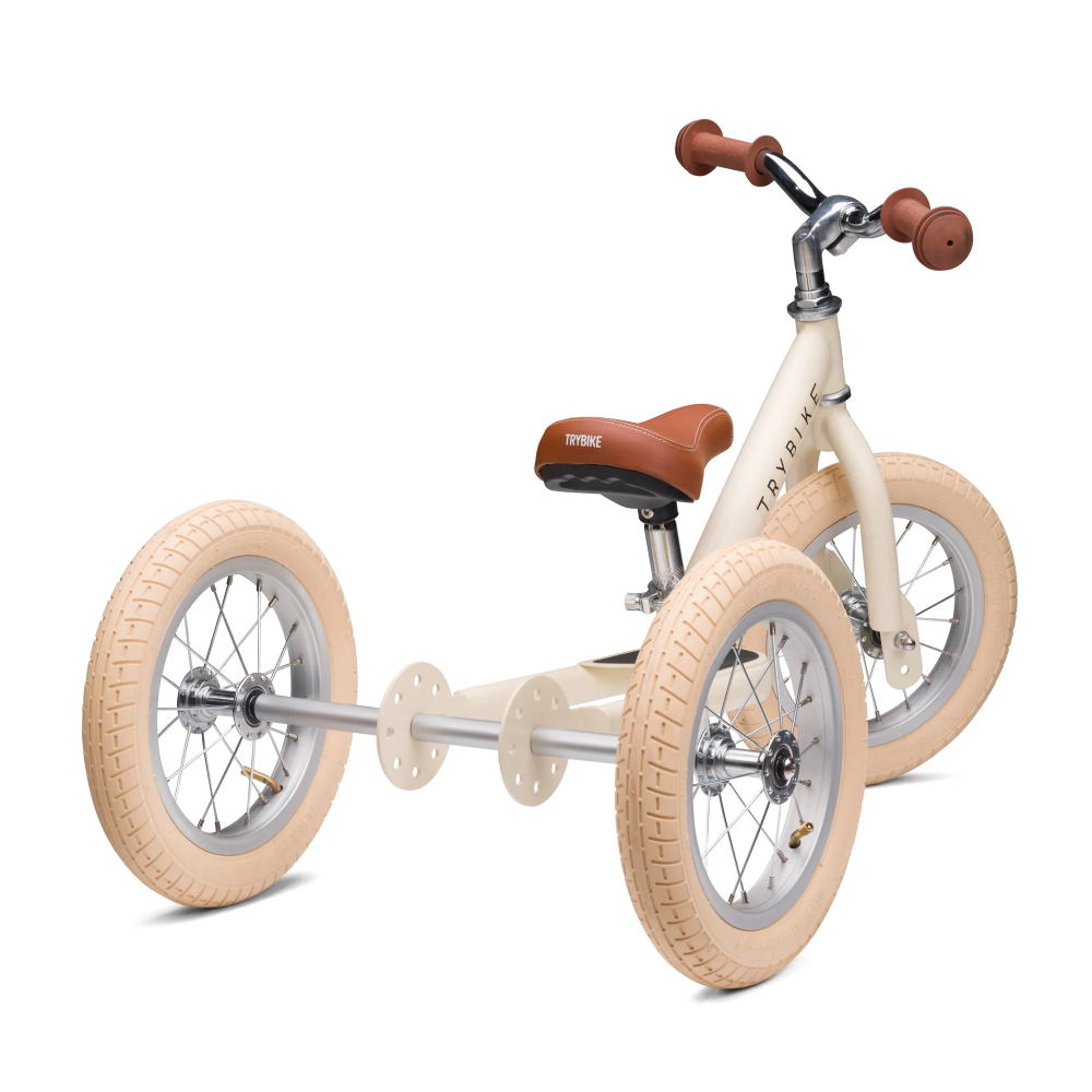 Trybike - Steel 2 In 1 Balance Trike - Vintage Cream - Binky