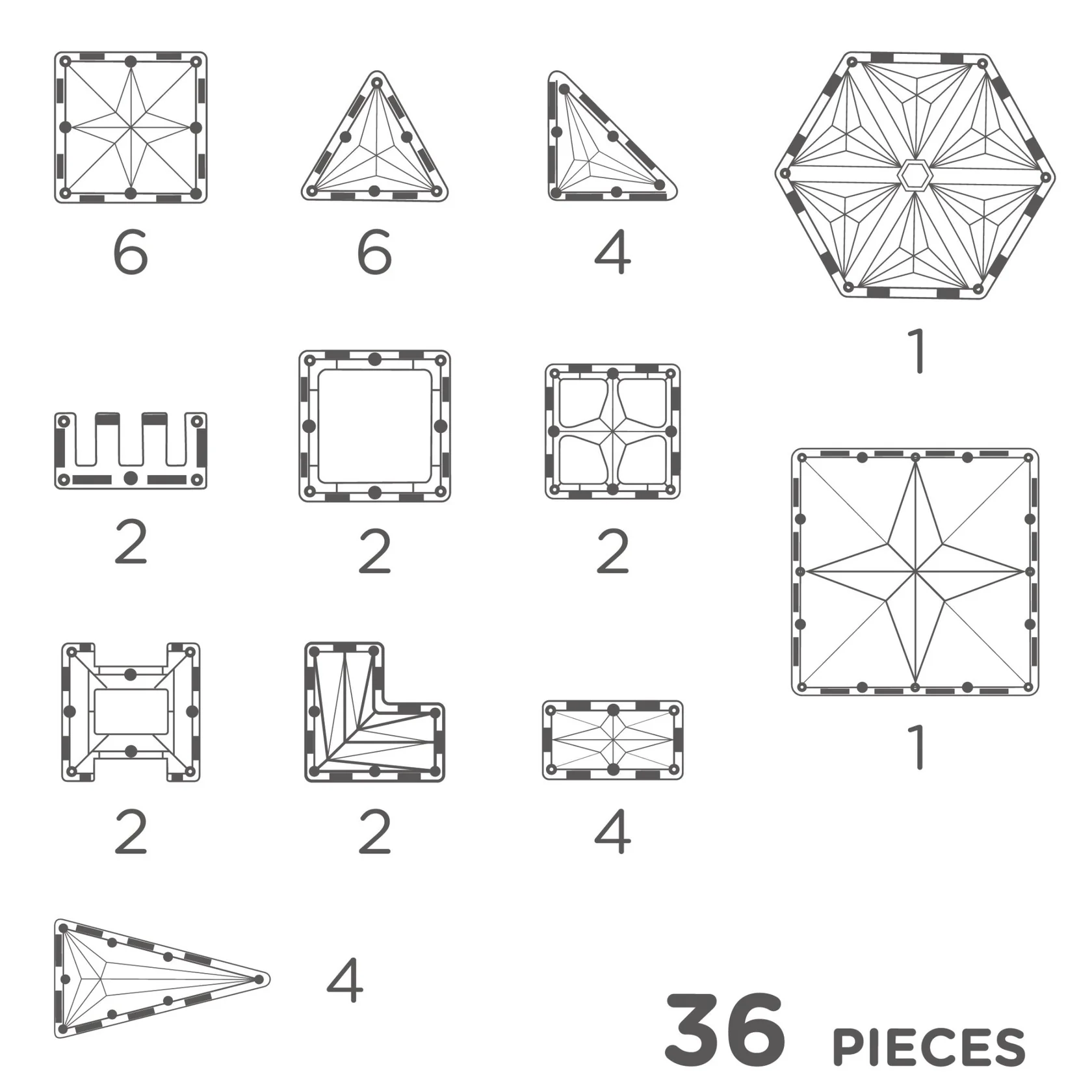 CleverClixx Petite Pastel Pack 36 pieces