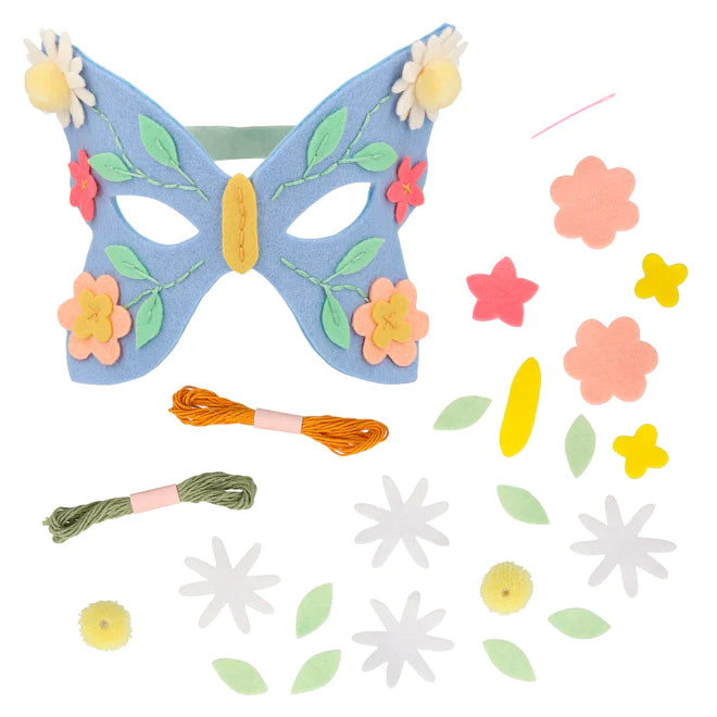 Flower Embroidery Butterfly Mask - Binky